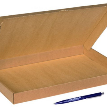 Brievenbusdoos A4 met klep 310x220x28mm BRUIN 50 stuks