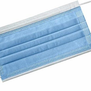 ( Corona ) MEDISCH IIR Mondkapjes blauw 3 laags 17x 9.5cm 50 stuks met neus versteviging