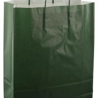 Papieren koordtas 32x12x41cm 50st donker groen