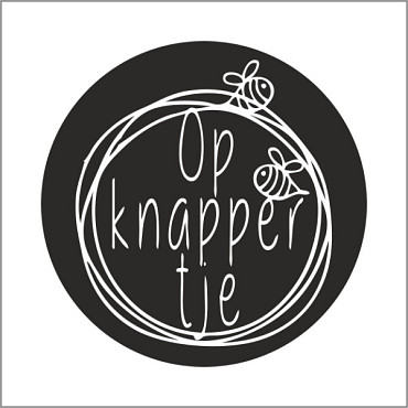 Etiket / Sticker zwart -wit 'Opknappertje' 500 stuks