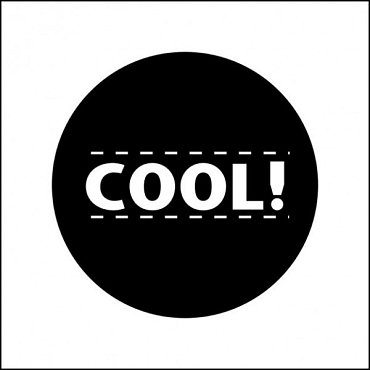 Etiket / Sticker wit-zwart 'Cool' 500 stuks
