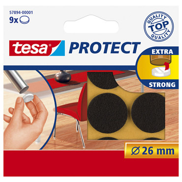Beschermvilt tesa® Protect anti-kras Ø26mm bruin 12 stuks