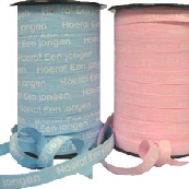 Krullint paperlook 10mm x 250 meter kleur 208 hoera! een jongen