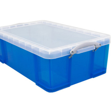 Opbergbox Really Useful 50 liter 710x440x230mm transparant blauw