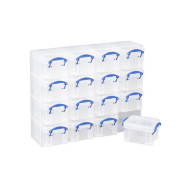 Opbergbox Really Useful 16x 0.14 liter 280x224x65mm transparant wit