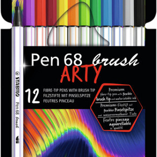 Brushstift STABILO Pen 568/12 Arty assorti etui à 12 stuks