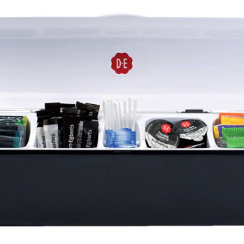 Tafeldispenser Douwe Egberts 5 vakken met inhoud zwart