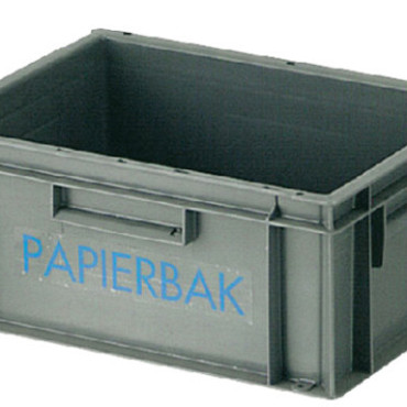 Papierverzamelbak kunststof 40x30x17.5cm grijs