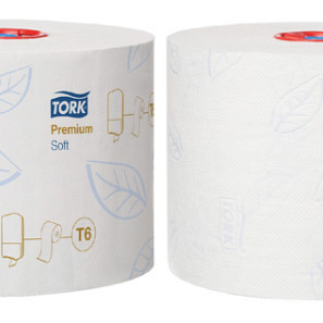 Toiletpapier Tork Mid-size T6 premium 2-laags 90m wit 127520