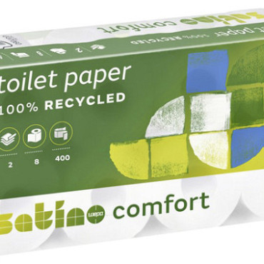 Toiletpapier Satino Comfort MT1 2-laags 400vel wit 027060
