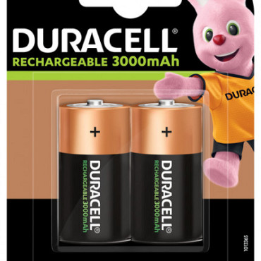 Batterij oplaadbaar Duracell 2xC 3000mAh Plus
