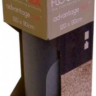 Stoelmat Floortex PVC 120x90cm voor harde vloeren retailpak