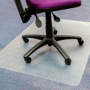 Stoelmat Floortex PVC 120x90cm voor zachte vloeren