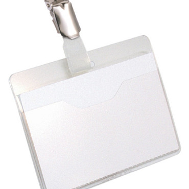 Badge Durable 8106 met clip liggend open 60x90mm