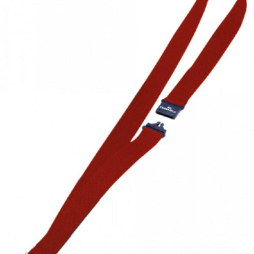 Textielkoord Durable 8137 met karabijnhaak rood