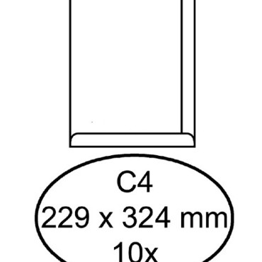 Envelop Quantore akte C4 229x324mm zelfklevend wit 10 stuks