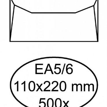 Envelop Quantore bank EA5/6 110x220mm wit 500 stuks