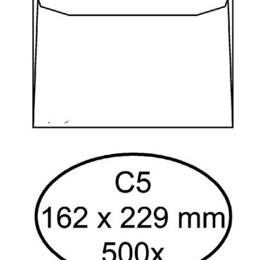 Envelop Quantore bank C5 162x229mm wit 500 stuks