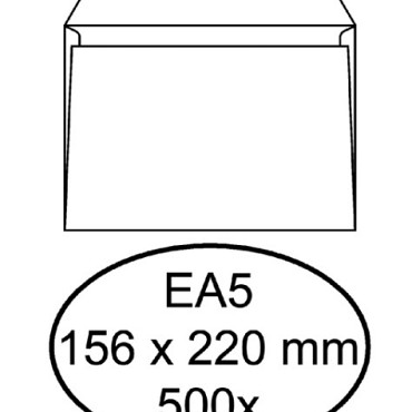 Envelop Quantore bank EA5 156x220mm zelfklevend wit 500 stuks