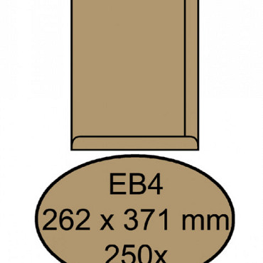 Envelop Quantore akte EB4 262x371mm bruinkraft 250stuks
