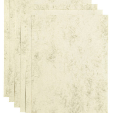 Kopieerpapier Papicolor A4 200gr 6 vel marble ivoor