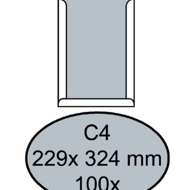 Envelop Quantore bordrug C4 229x324mm zelfklevend wit 100 stuks