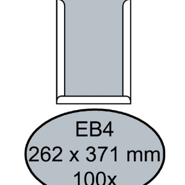Envelop Quantore bordrug EB4 262x371mm zelfklevend wit 100 stuks
