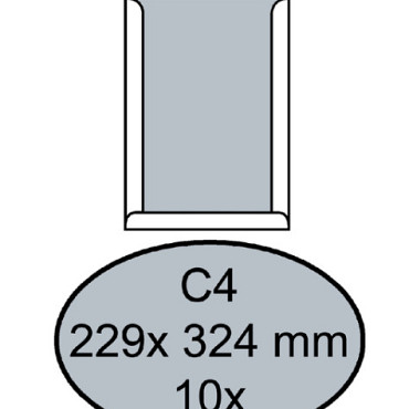 Envelop Quantore bordrug C4 229x324mm zelfklevend wit 10 stuks