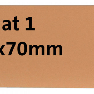 Label karton nr1 200gr 35x70mm chamois 1000stuks