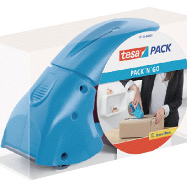 Verpakkingstape dispenser tesapack® pack-n-go blauw