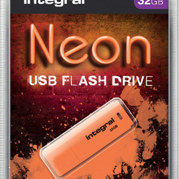 USB-stick 2.0 Integral 32GB neon oranje