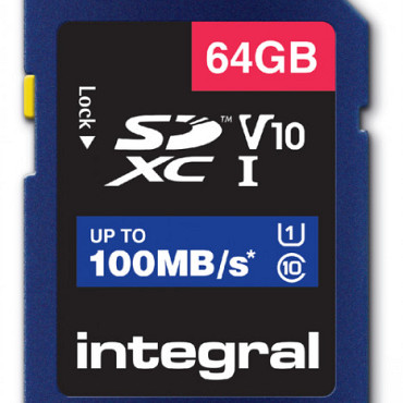 Geheugenkaart Integral SDXC V10 64GB