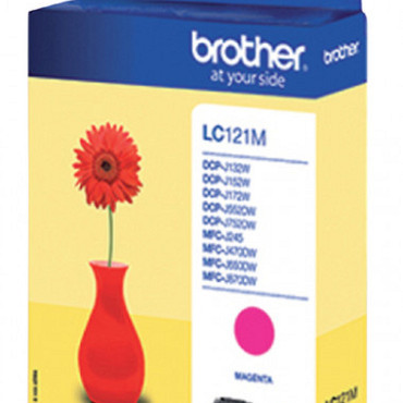 Inktcartridge Brother LC-121M rood