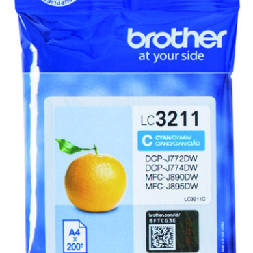 Inktcartridge Brother LC-3211C blauw