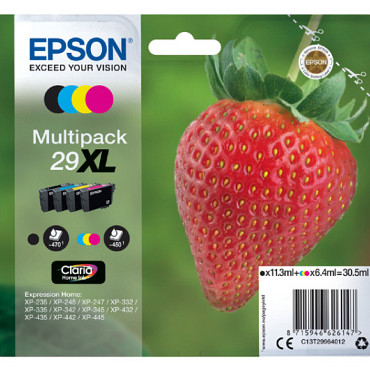 Inktcartridge Epson 29XL T2996 zwart + 3 kleuren