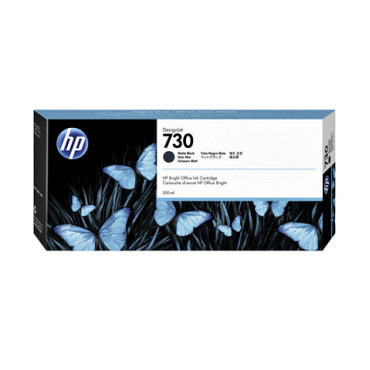 Inktcartridge HP P2V71A 730 300ml mat zwart