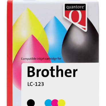 Inktcartridge Quantore alternatief tbv Brother LC-123 zwart + 3 kleuren