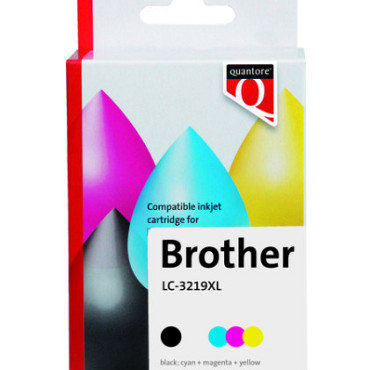 Inktcartridge Quantore alternatief tbv Brother LC-3219XL zwart + 3 kleuren