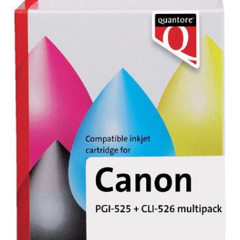 Inktcartridge Quantore alternatief tbv Canon PGI-525+CLI-526 2 zwart + 3 kleuren