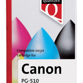 Inktcartridge Quantore alternatief tbv Canon PG-510 zwart + chip