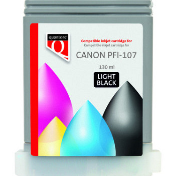 Inktcartridge Quantore alternatief tbv Canon PFI-107 licht zwart