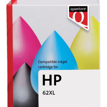 Inktcartridge Quantore alternatief tbv HP N9J71AE 62XL zwart + kleur