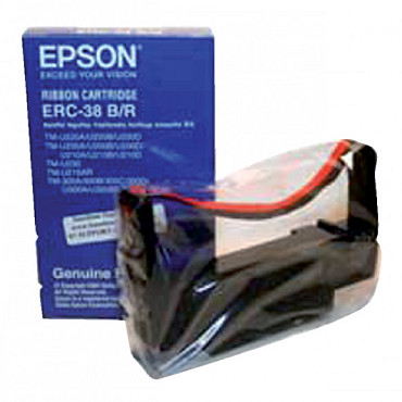 Lint Epson S015245 voor ERC38 nylon zwart/rood