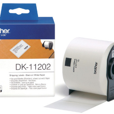 Etiket Brother DK-11202 verzendlabel 62x100mm 1 rol á 300 stuks wit
