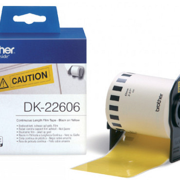Etiket Brother DK-22606 62mm 15-meter gele film
