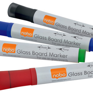 Viltstift Nobo glasbord assorti 4 stuks