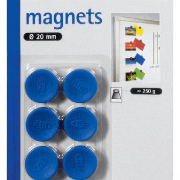 Magneet Legamaster 20mm 250gr blauw 8stuks