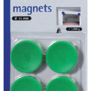 Magneet Legamaster 35mm 1000gr groen 4stuks
