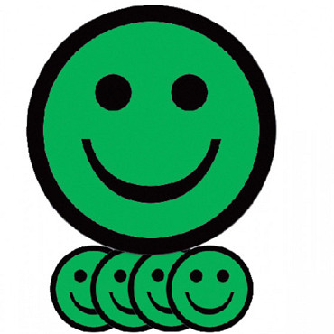 Magneet smiley 50mm emotie blij groen