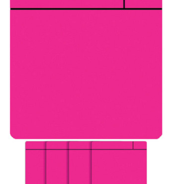 Magneet scrum 75x75mm roze 5 stuks